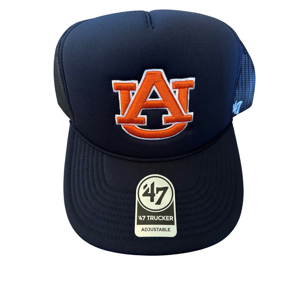 Auburn Tigers 47 Brand Trucker Hat Navy Blue Foam Mesh Snapback Cap OSFA
